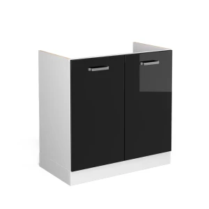 Vaskeskab R-Line Sort højglans 80 cm uden bordplade Vicco