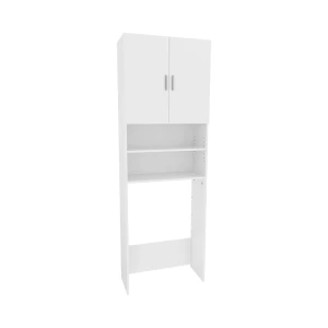 Vaskemaskineskab Martha Hvid 64 x 190 cm med 2 korte låger Vicco