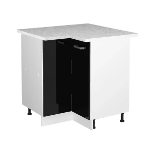 Hjørneskab R-Line Sort højglans 75.6 cm med bordplade Vicco