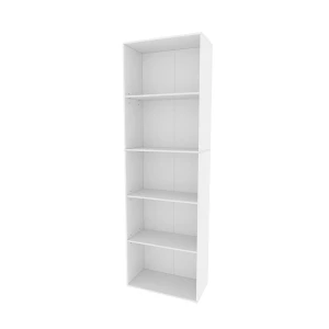 Estante de livros Bob Branco 60x190 cm com 5 compartimentos Vicco