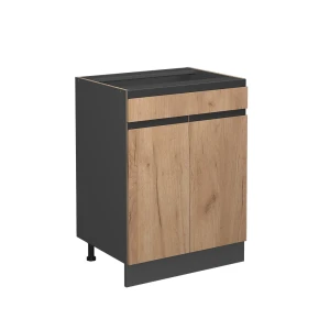 Køkkenskab R-Line Gold power oak 60 cm J-form, med skuffe, uden bordplade Vicco