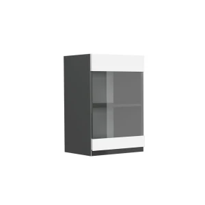 Køkkenskab med glas R-Line Hvid 40 cm J-form Vicco
