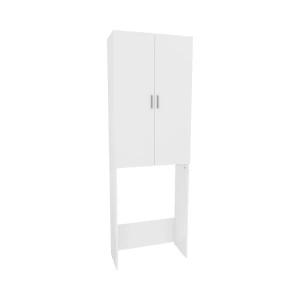 Vaskemaskineskab Martha Hvid 64 x 190 cm med 2 lange låger Vicco