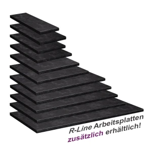 Küchenarbeitsplatte R-Line Anthrazit 40 cm livinity®
