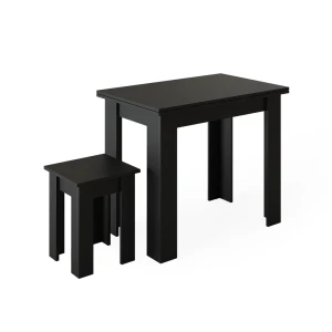 Spisebord med stol Roman Sort 90 x 60 cm Vicco