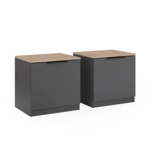 Sengebord Betti Antracit/Sonoma Sæt af 2 Vicco