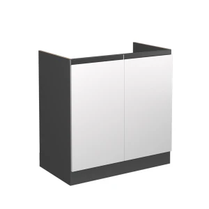 Vaskeskab R-Line Hvid 80 cm J-form, uden bordplade Vicco