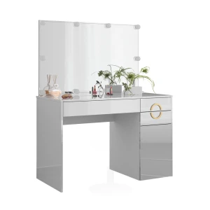 Makeupbord Adela Hvid 115 cm med LED-belysning Vicco