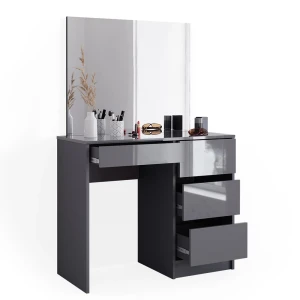 Makeupbord Sherry Antracit 90 cm med spejl Vicco