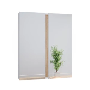 Badeværelsesskab med spejl Gloria Hvid 70.4 x 84 cm med 2 døre Vicco