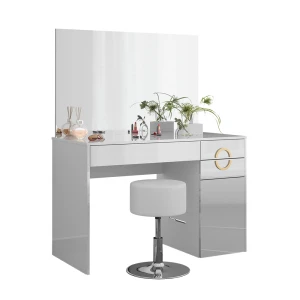 Makeupbord Adela Hvid 115 cm med skammel Vicco