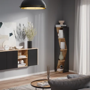 Badschrank Benno Anthrazit 31.6 x 70.5 cm mit 3 Ablagen livinity®