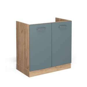 Vaskeskab R-Line Blågrå 80 cm uden bordplade Vicco