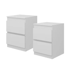 table de chevet Calisto Blanc Lot de 2 Vicco