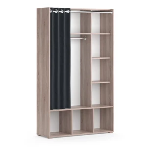 Tøjskab Luigi Sonoma 38 x 178.1 cm med gardintøjstativ Vicco