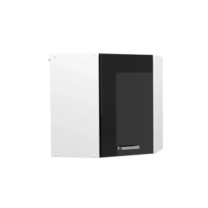 Hjørnehængeskab R-Line Sort højglans 57 cm Vicco