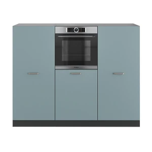 Einbauküche  R-Line Blau-Grau/Anthrazit 180 cm ohne Arbeitsplatte Vicco