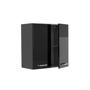 Hängeschrank R-Line Schwarz Hochglanz 60 cm livinity®