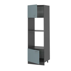 Mikrowellenschrank R-Line Blau-Grau 60 cm livinity®