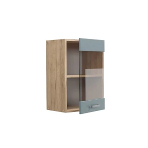 Küchenglasschrank R-Line Blau-Grau 40 cm livinity®