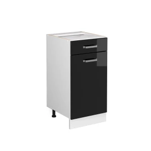 Universal underskab R-Line Sort højglans 40 cm med skuffe, uden bordplade Vicco