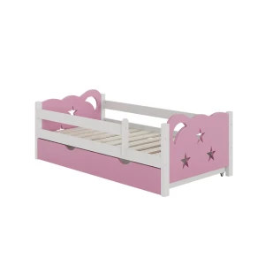 Kinderbett Jessica Rosa 70x140 cm mit Schublade, ohne Matratze Vitalispa