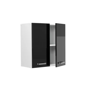Hängeschrank R-Line Schwarz Hochglanz 60 cm livinity®