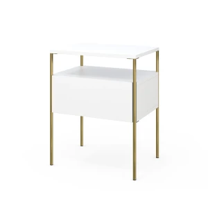 Sengebord Mira Hvid/Guld 40 x 50 cm Vicco