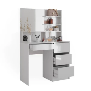 Makeupbord Sherry Hvid 80 cm med spejl Vicco