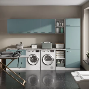 Unterschrank R-Line Weiß Hochglanz 80 cm mit Schubladen und Türen, ohne Arbeitsplatte livinity®