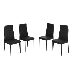 Spisestuestol Grand Sort 42.5 x 48 cm Sæt med 4 stk. Vicco