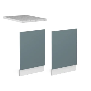 Frontblende R-Line Blau-Grau 45 cm , AP Marmor livinity®