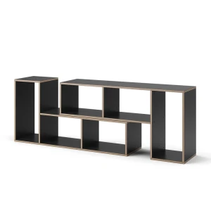 Bogreol Tetrix Antracit 112.8 x 56.4 cm Sæt af 2 Vicco