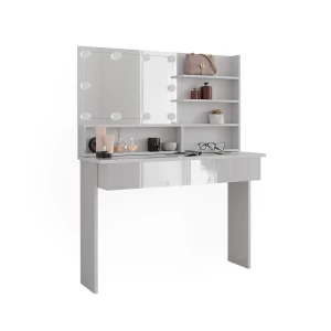 Makeupbord Azur Hvid 120 cm med LED-belysning Vicco
