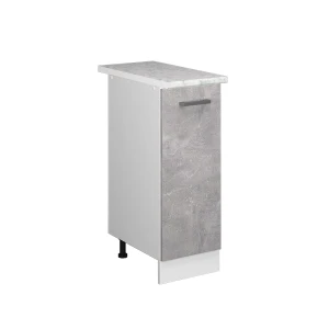 Universal underskab R-Line Beton 30 cm med dør, med bordplade Vicco