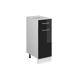 Universal underskab R-Line Sort højglans 30 cm med skuffe, uden bordplade Vicco