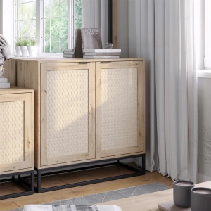 Kommode Natal Braun 40 x 92.5 cm mit 2 Türen livinity®