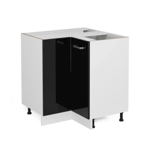 Hjørneskab R-Line Sort højglans 75.6 cm uden bordplade Vicco