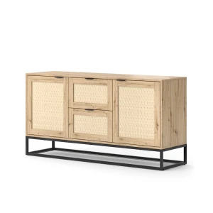 Sideboard Natal Marron 40x72.5cm avec 2 portes et 2 tiroirs Vicco