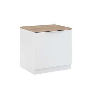 Sengebord Betti Hvid/Sonoma 50 x 50 cm med 1 dør Vicco