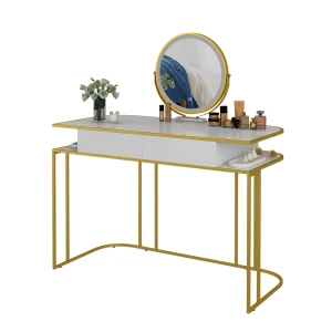 Frisørbord Tiara Hvid/Guld 110 cm Vicco