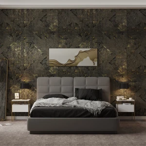 Nachttisch Mira Weiß/Gold 2er Set livinity®