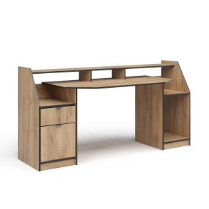 Gaming bord Joel Gold power oak 179.8 x 65.5 cm med 1 skuffe og 1 låge Vicco