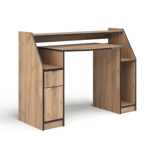 Gamingbord Joel Gold power oak 123.2 x 45 cm med 1 skuffe og 1 låge Vicco