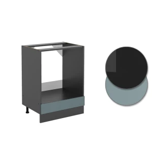 Herdumbauschrank R-Line Blau-Grau 60 cm ohne Arbeitsplatte livinity®