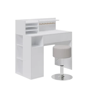 Skrivebord  Hvid 2 dele, med skammel Vicco