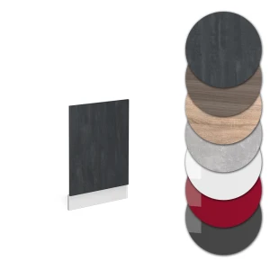 Frontblende R-Line Schwarz Beton 45 cm ohne Arbeitsplatte livinity®