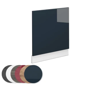 Frontblende Fame-Line Dunkelblau Hochglanz 60 cm ohne Arbeitsplatte livinity®