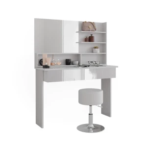 Makeupbord Azur Hvid 120 cm med skammel Vicco