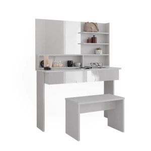 Makeupbord Azur Hvid 120 cm med bænk Vicco